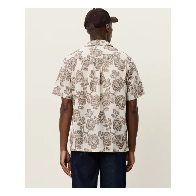 Camisa Lesley Jacquard de manga corta | Marfil