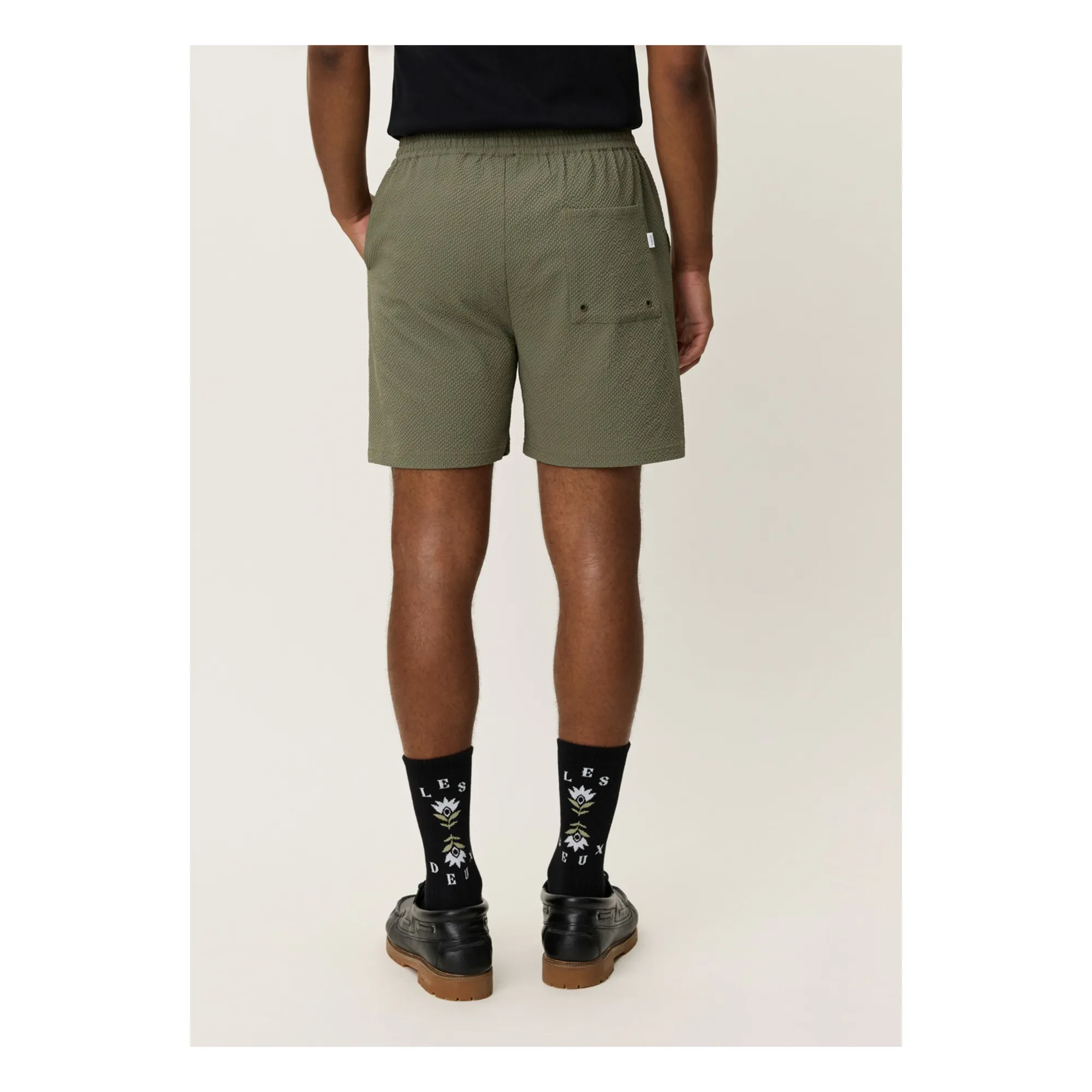 Short de Bain Stan Seersucker | Khaki- Image produit n°2