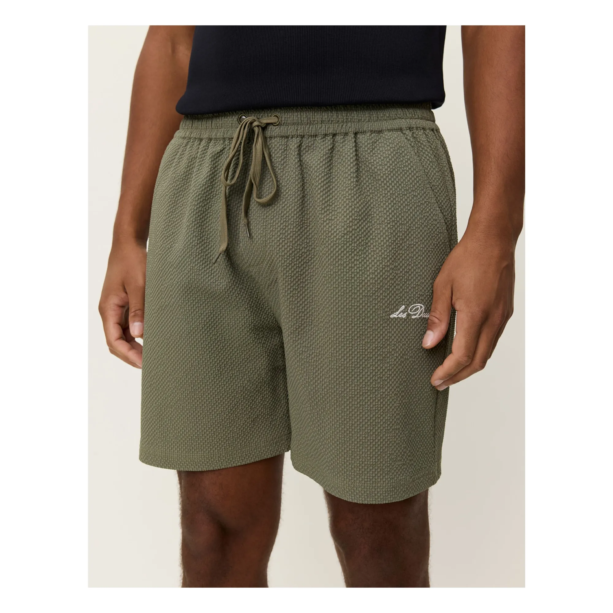 Short de Bain Stan Seersucker | Khaki- Image produit n°5