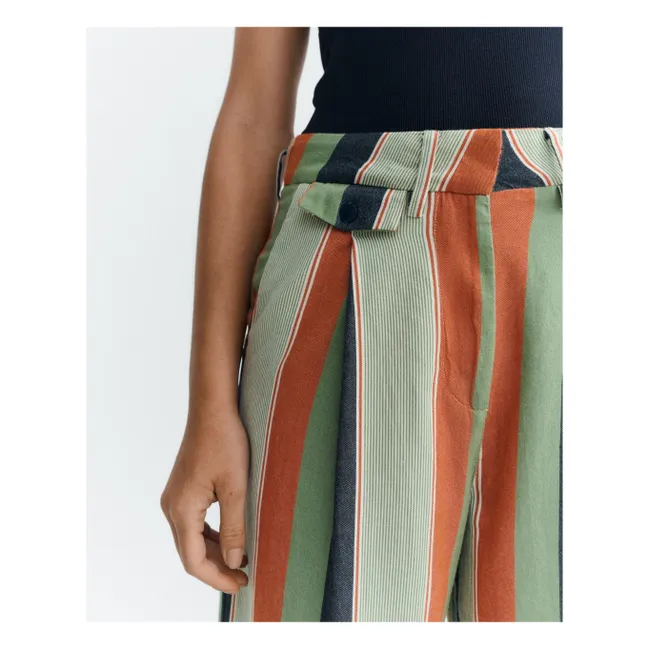 Pat Stripes Pants Organic cotton | Orange