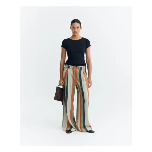 Pat Stripes Pants Organic cotton | Orange