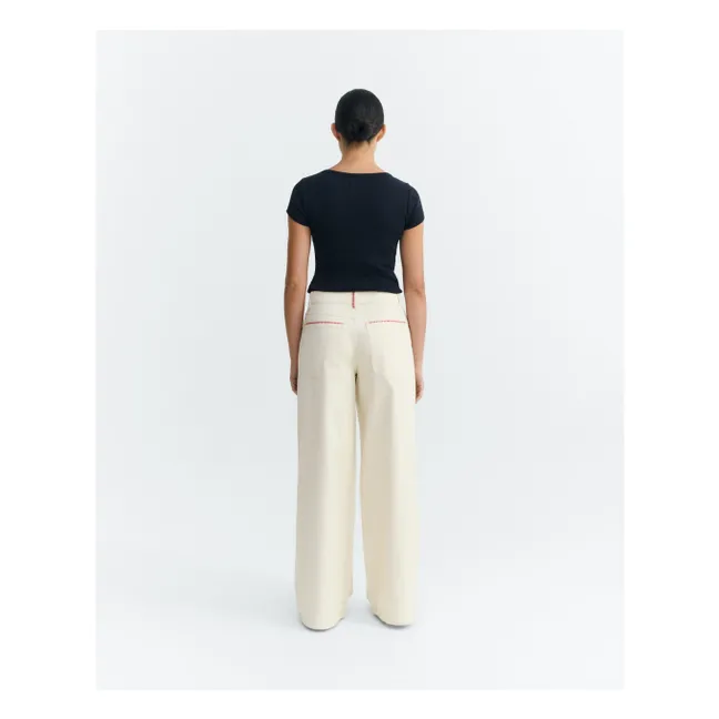 Pantalon Hedda Coton Bio | Ecru