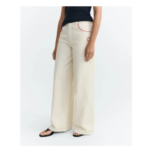 Pantalon Hedda Coton Bio | Ecru