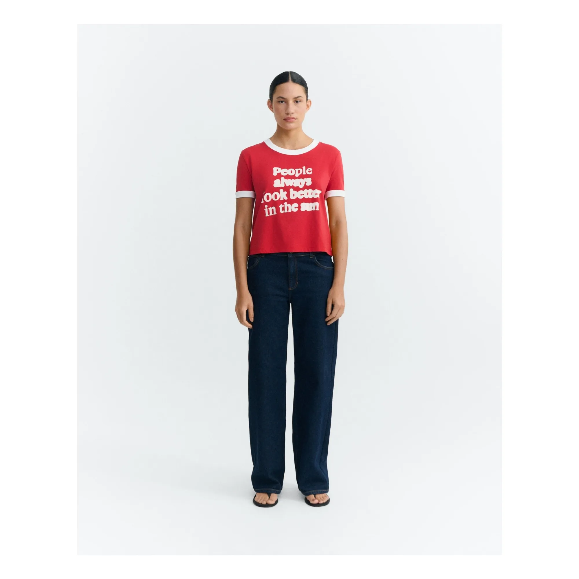 T-shirt People Zowie Coton Bio | Rouge- Image produit n°4