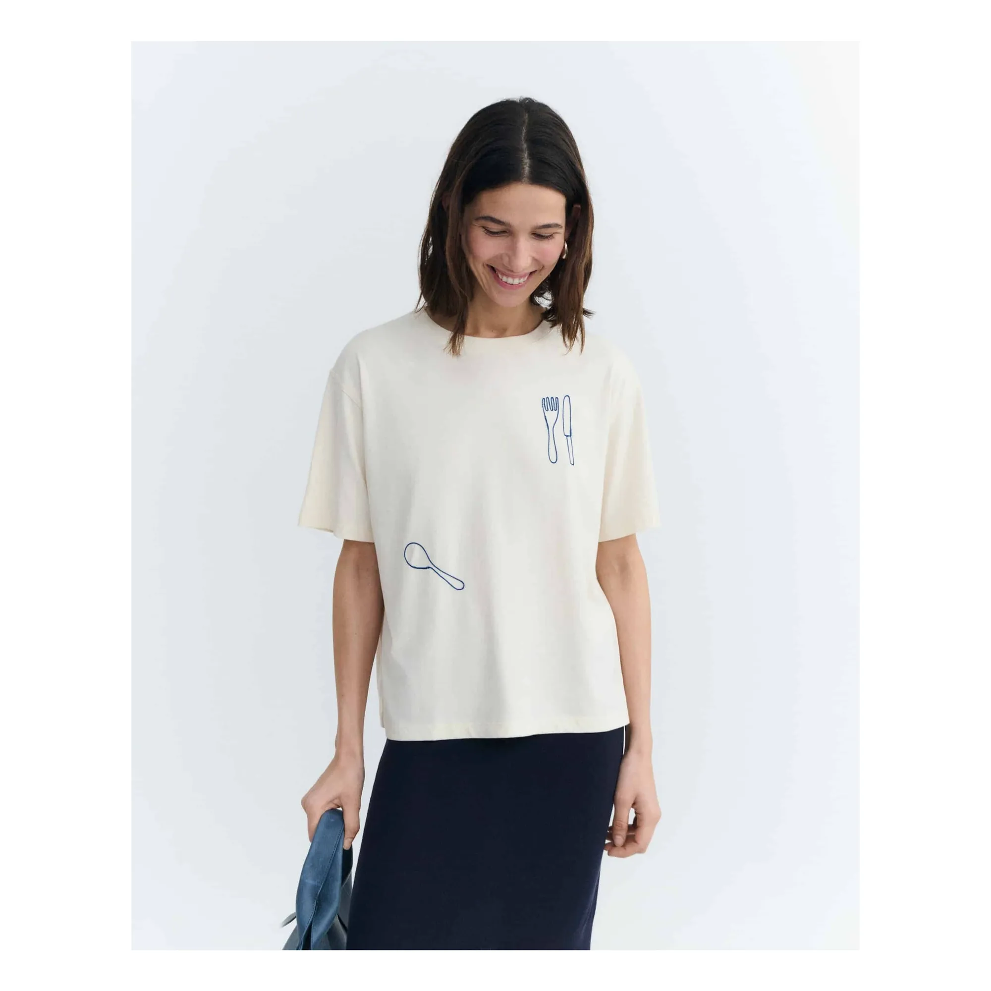 T-shirt Lucia Coton Bio | Ecru- Image produit n°1