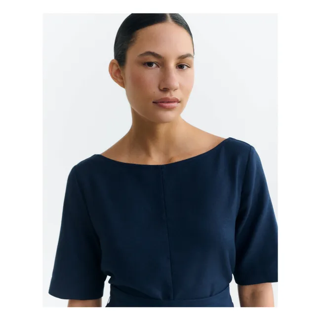 Robe Kieran Coton Bio | Bleu marine