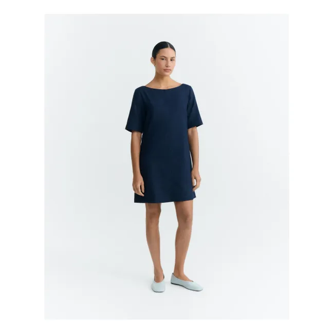 Robe Kieran Coton Bio | Bleu marine