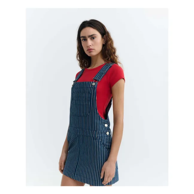 Rafaela Stripes Organic Cotton Dress | Blue