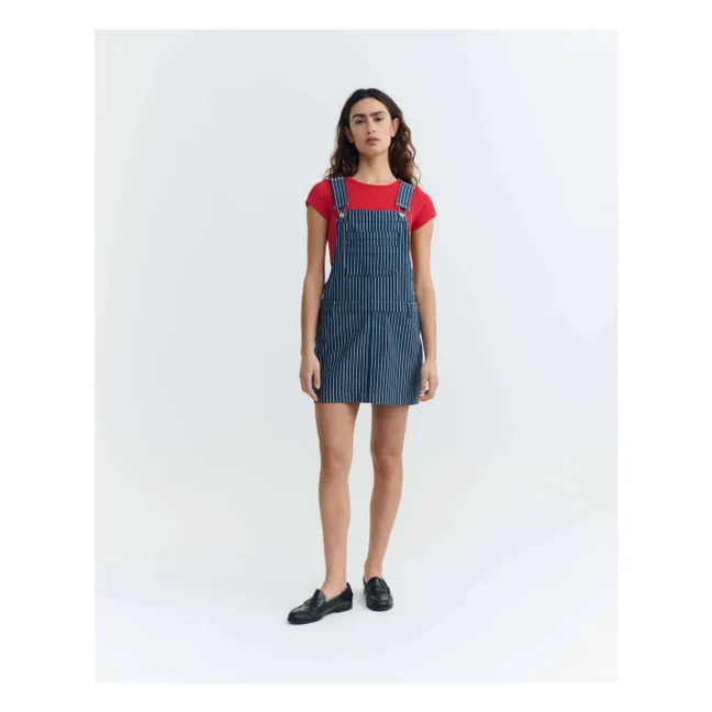 Robe Rayures Rafaela Coton Bio | Bleu