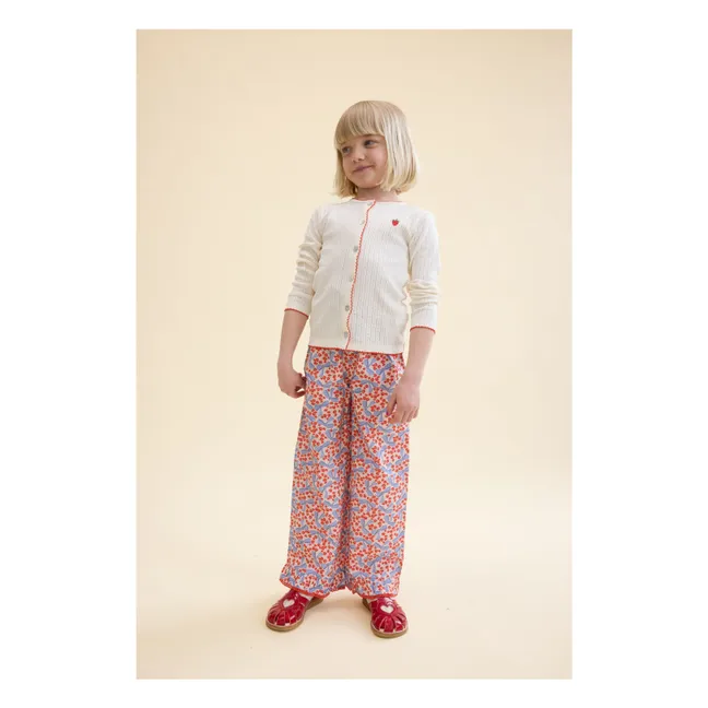Pantalon Debbie Fleuri | Rouge