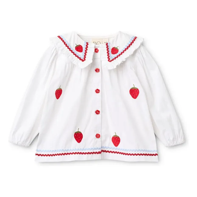 Blouse Manon Fraises | Blanc
