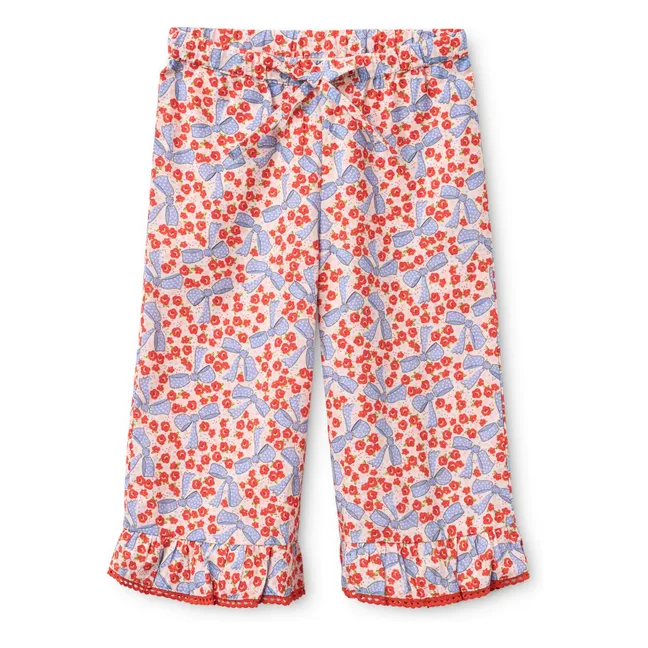 Pantalon Debbie Fleuri | Rouge
