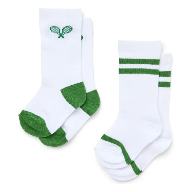 Lot de 2 Paires de Chaussettes Vitus Tennis | Blanc