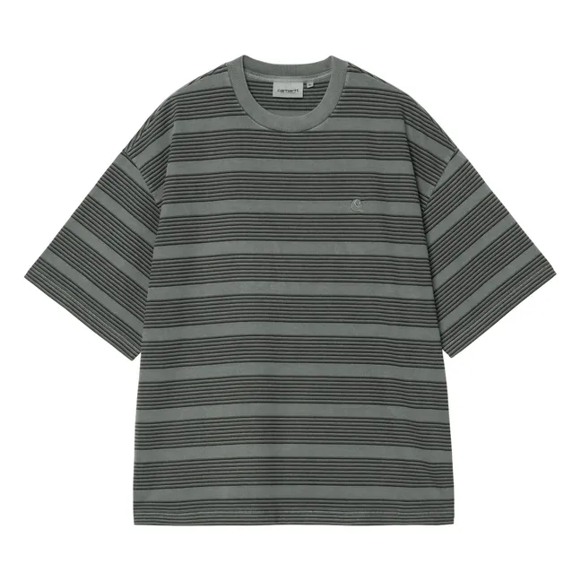 Camiseta de rayas Hanson | Gris verdoso