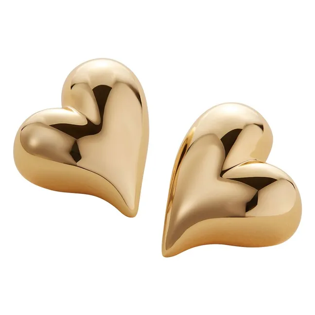 Boucles d'Oreilles Art Heart | Doré
