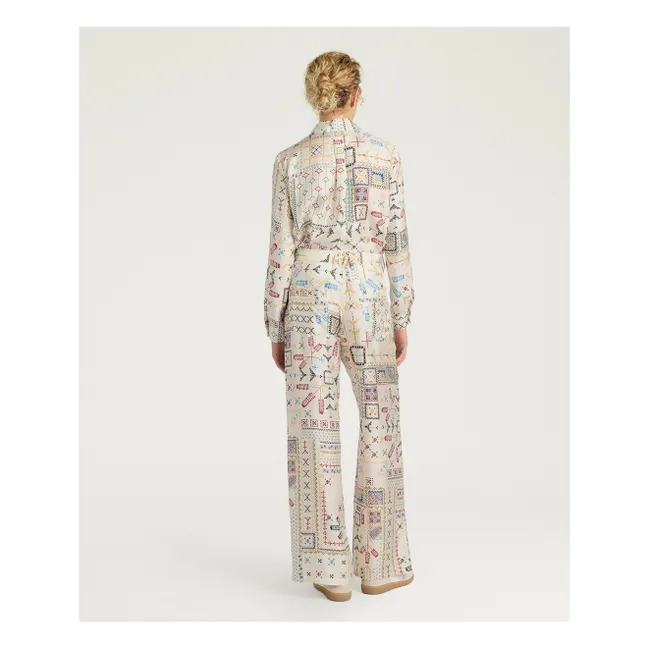 Ortiz Hose Seide | Cremefarben