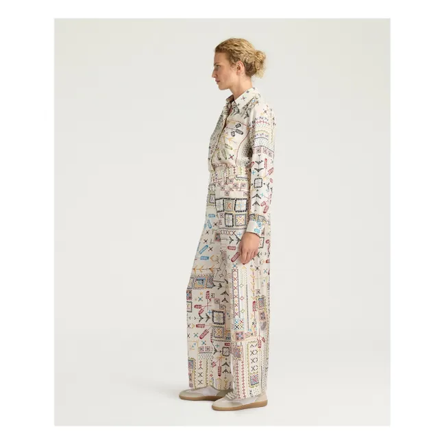 Ortiz Hose Seide | Cremefarben