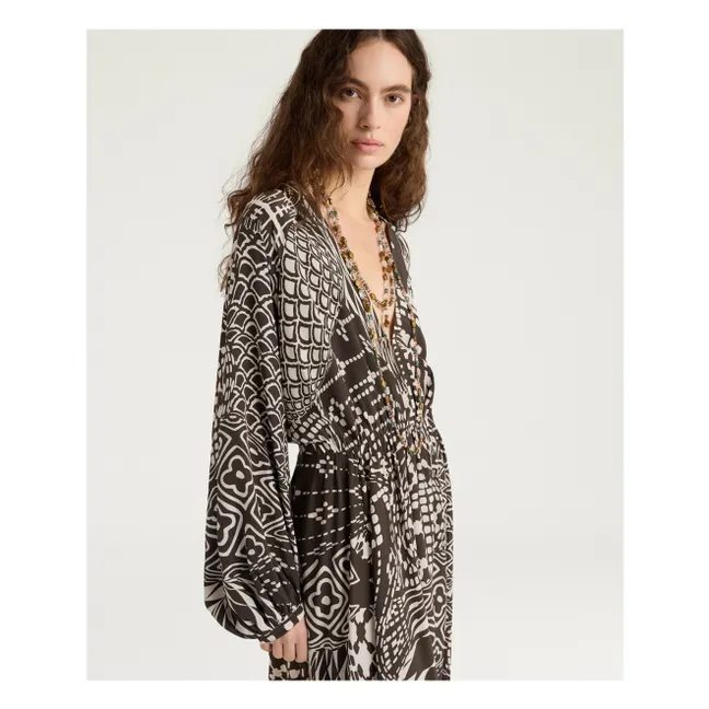 Kleid Francisco Seide | Schokoladenbraun