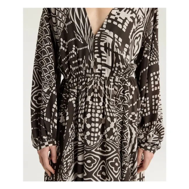 Kleid Francisco Seide | Schokoladenbraun