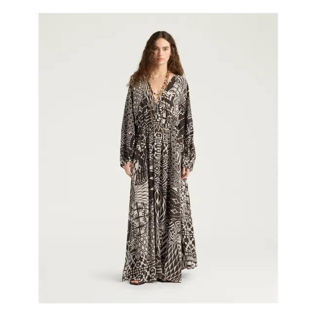 Kleid Francisco Seide | Schokoladenbraun