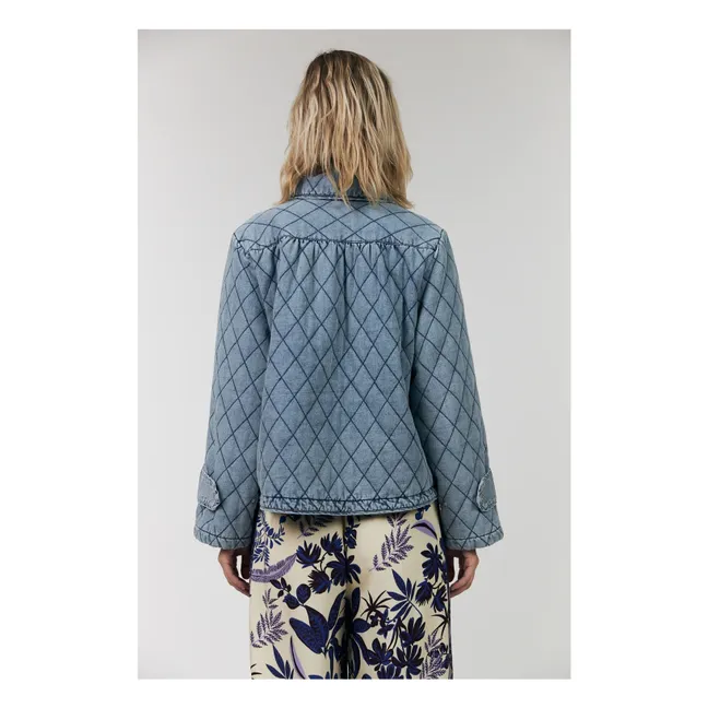 Veste Viola Matelassé Coton | Bleu jean