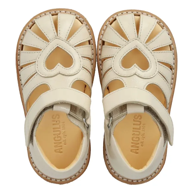 Sandalias corazón | Crema
