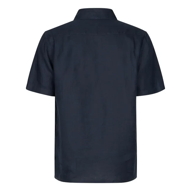Avan JX Cotton Short Sleeve Shirt | Dark Blue