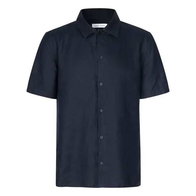 Avan JX Cotton Short Sleeve Shirt | Dark Blue