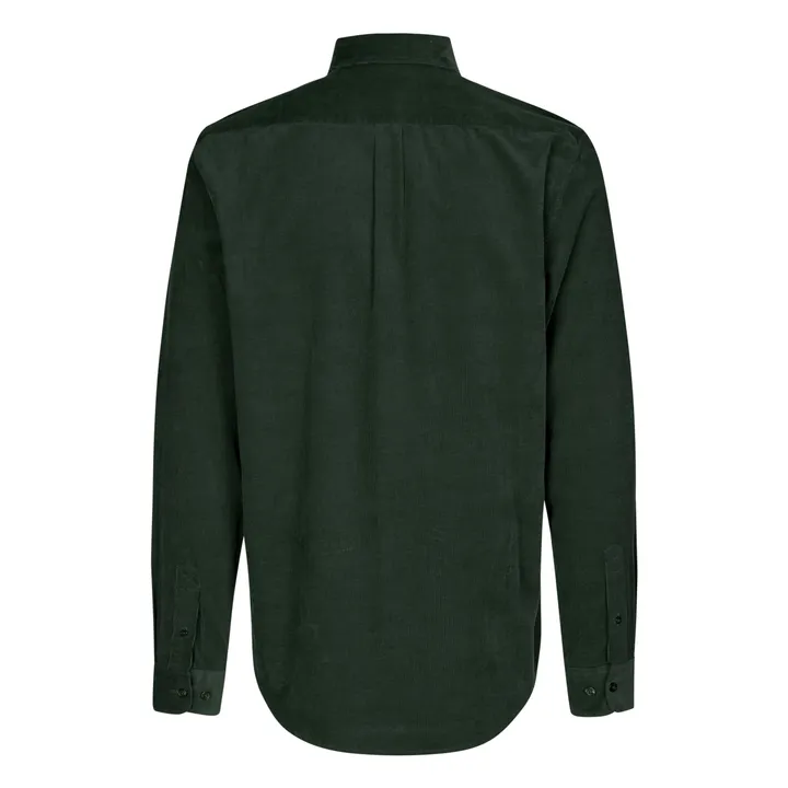 Saliam NX organic cotton shirt | Dark green- Product image n°1
