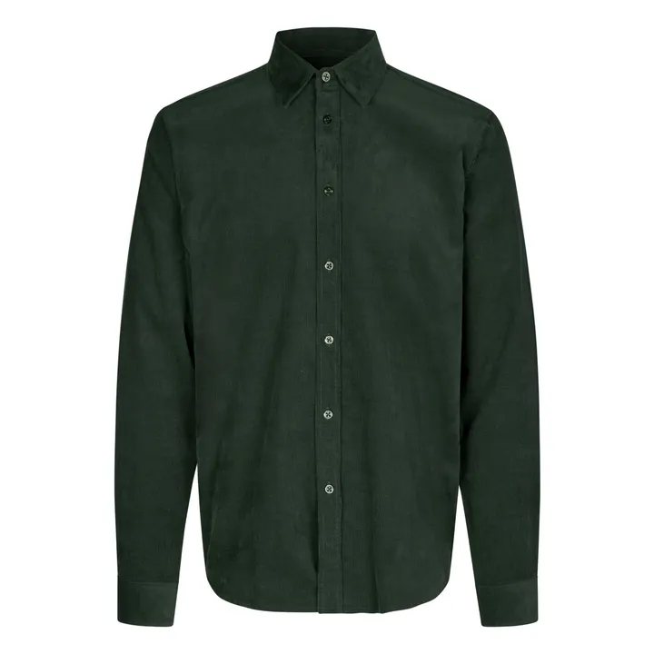 Saliam NX organic cotton shirt | Dark green- Product image n°0