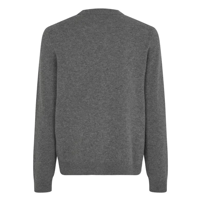 Isak Wool Round Neck Sweater | Grey
