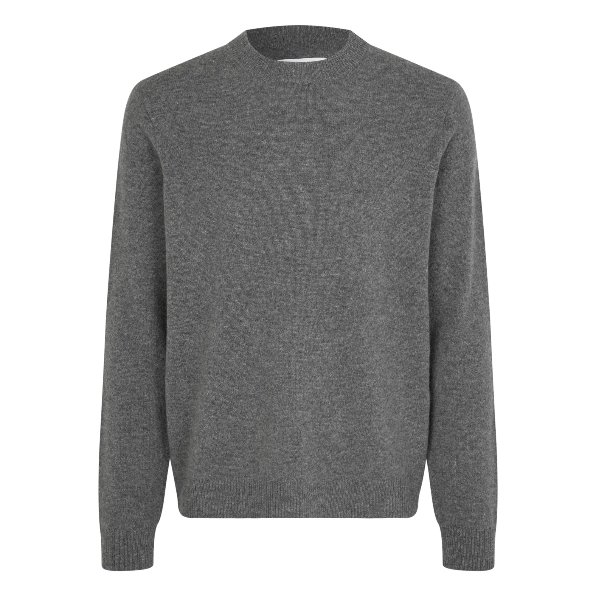 Samsoe Samsoe Grey Isak Wool Round Neck Sweater
