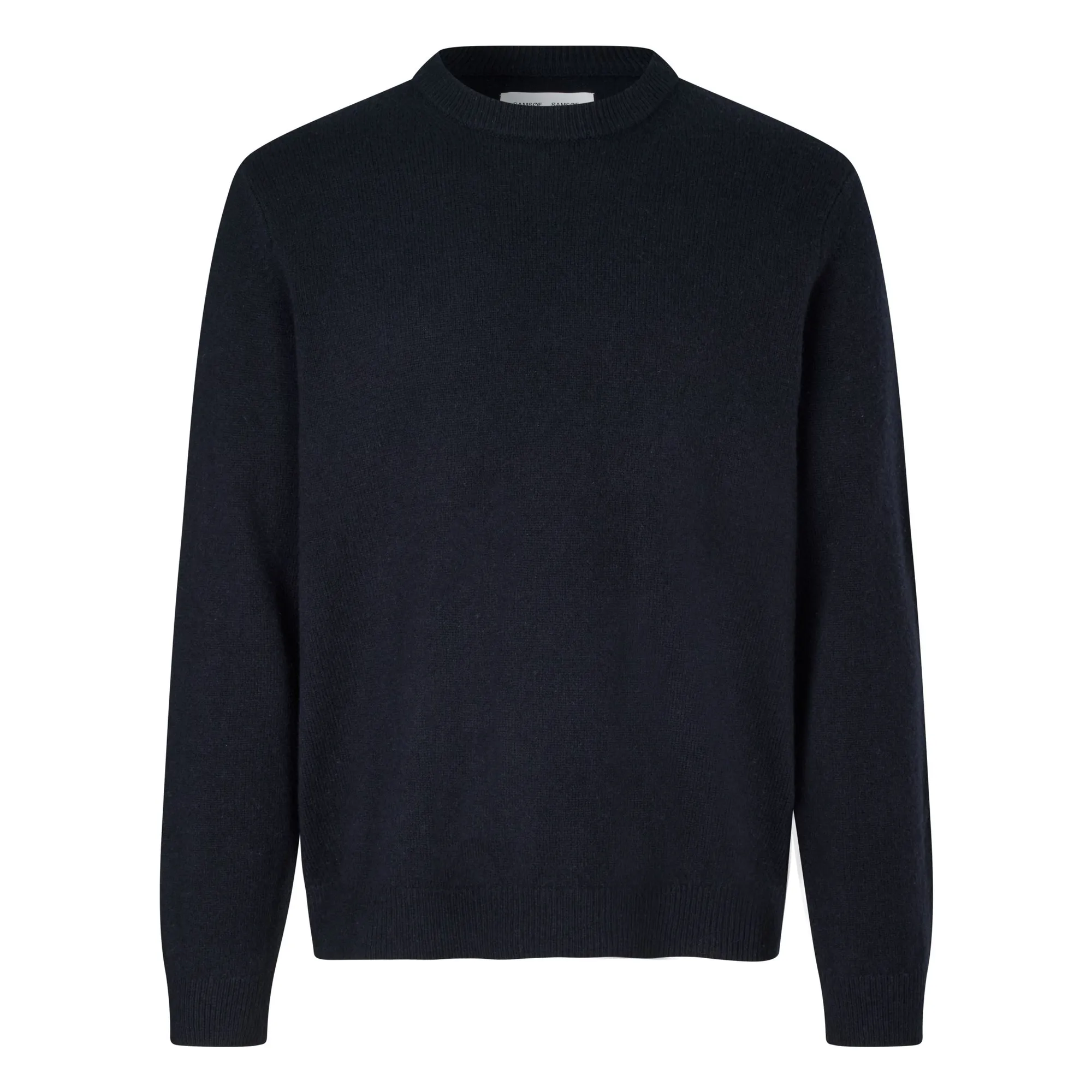Samsoe Samsoe Dark Blue Isak Wool Round Neck Sweater