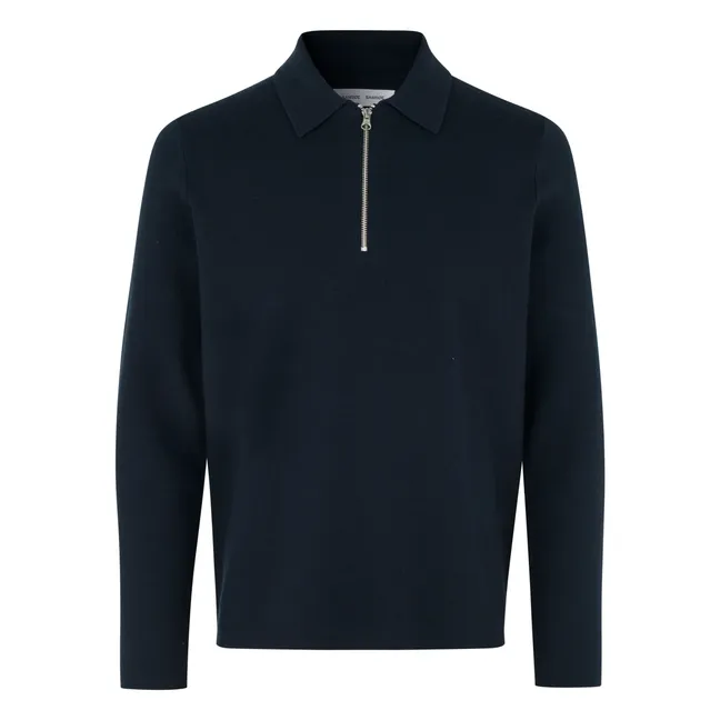 Cardigan Col Polo Guna | Bleu marine