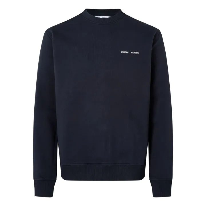 Norsbro organic cotton round-neck sweatshirt | Dark Blue- Product image n°0