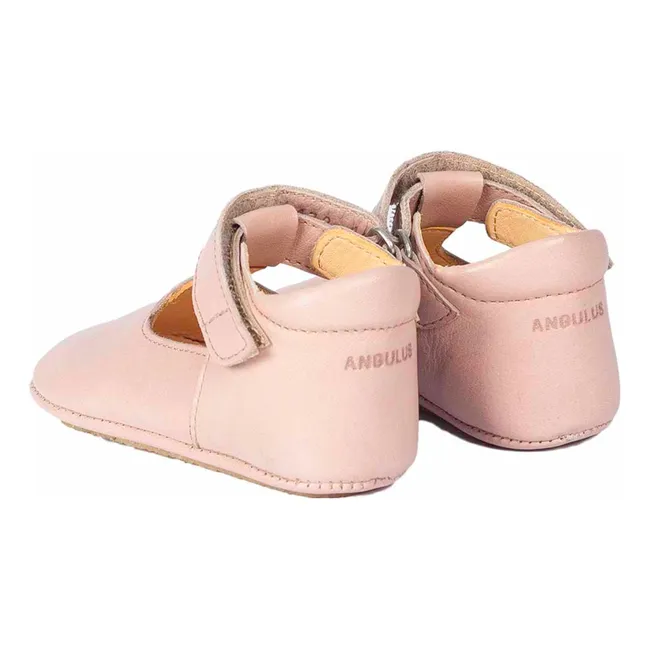 Leather slippers | Pale Pink