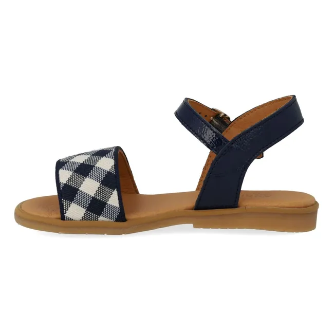 Sandales Carreaux | Bleu marine