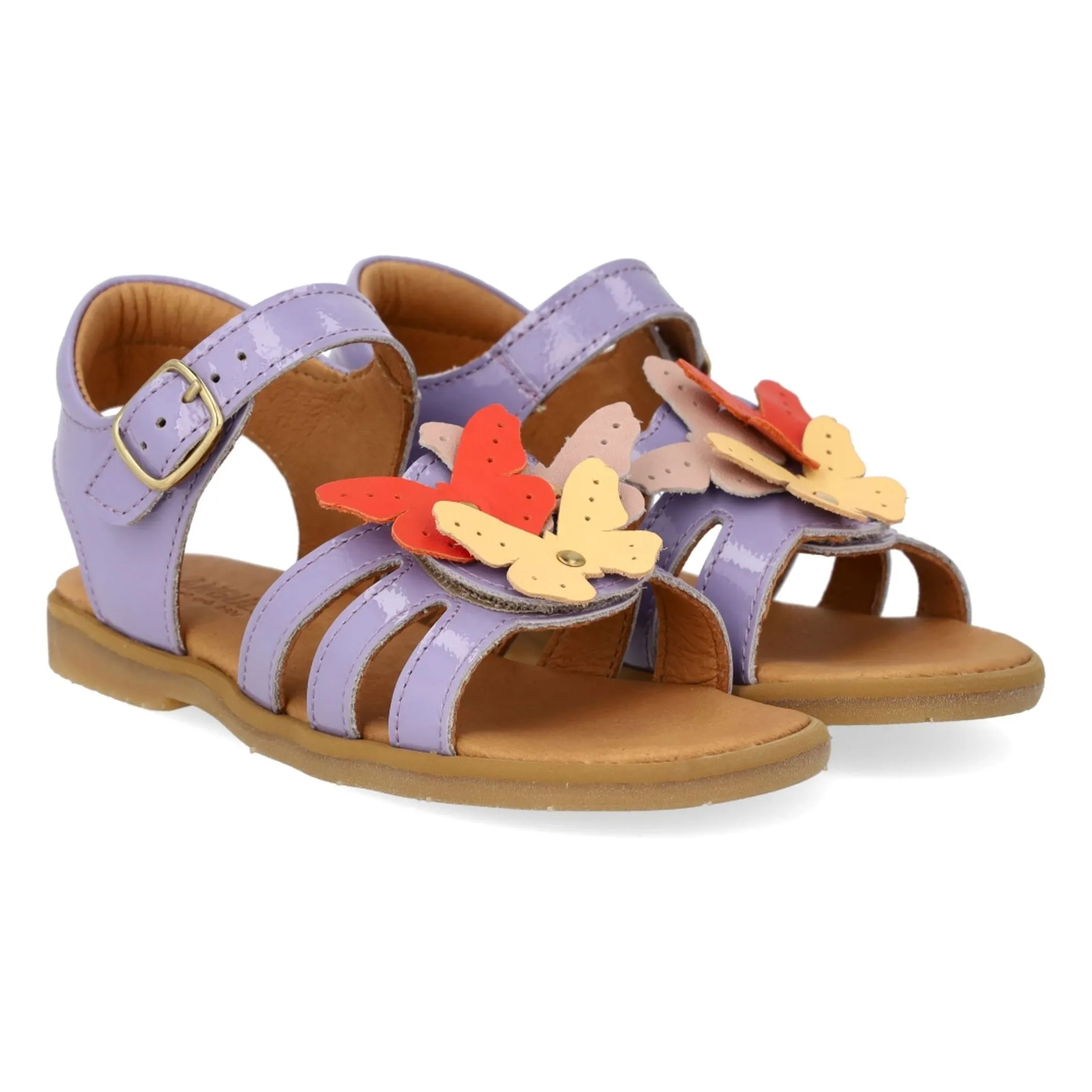 Angulus Lilac Butterfly Sandals