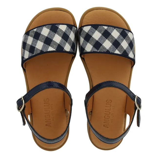 Sandales Carreaux | Bleu marine