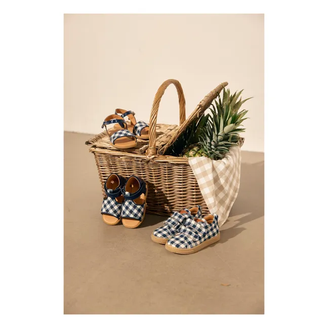 Sandales Carreaux | Bleu marine