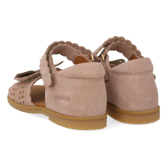 Sandales Papillon Daim | Rose pâle