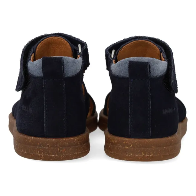 Sandalias de ante en color melocotón | Azul Marino