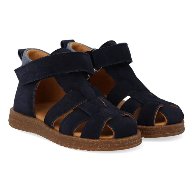 Sandalias de ante en color melocotón | Azul Marino