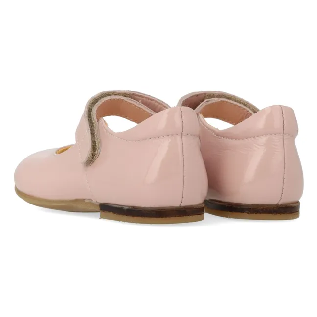 Bailarinas rayadas esmaltadas | Rosa Pálido