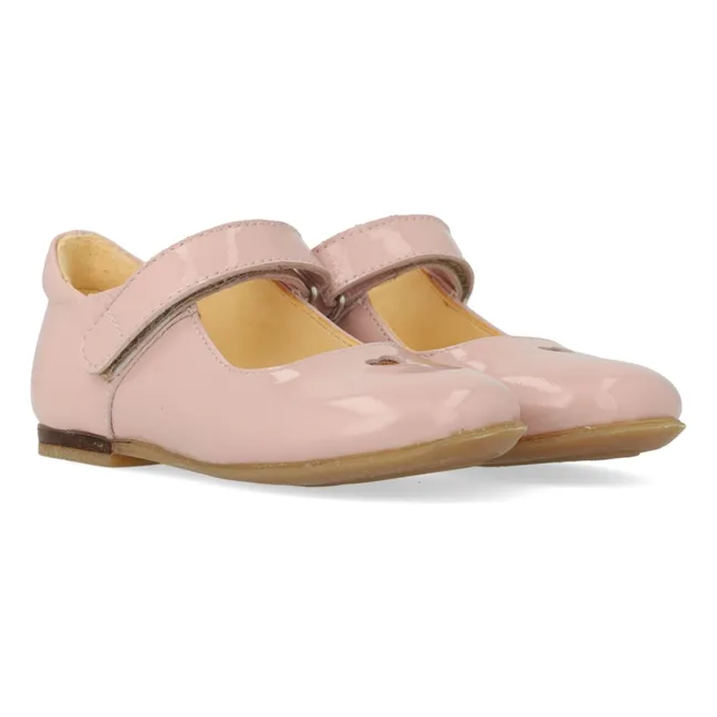 Bailarinas rayadas esmaltadas | Rosa Pálido