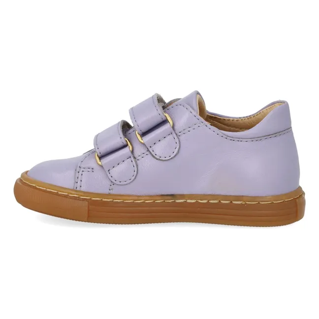 Baskets Double Scratchs Fleurs | 	Lilas