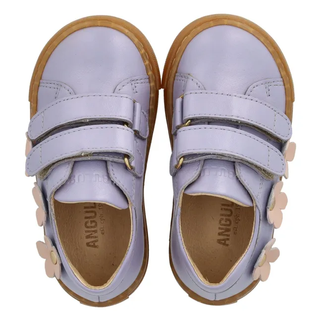 Sneakers flor doble rayado | Lila