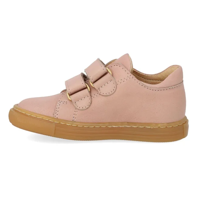 Sneakers flor doble rayado | Rosa Pálido