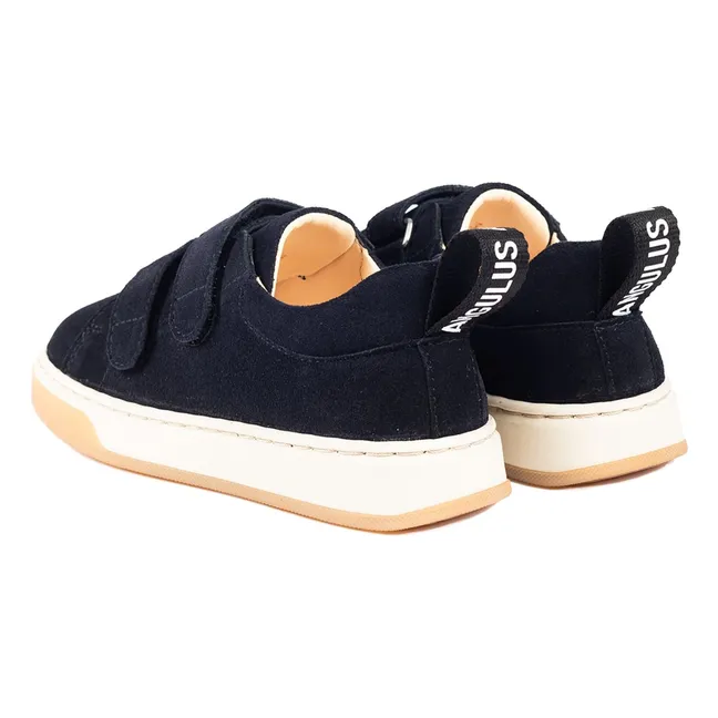 Baskets Double Scratchs Daim | Bleu marine