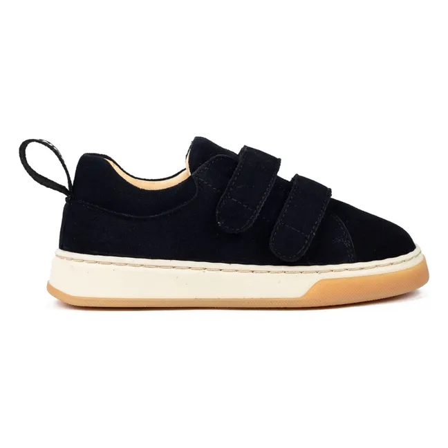 Baskets Double Scratchs Daim | Bleu marine